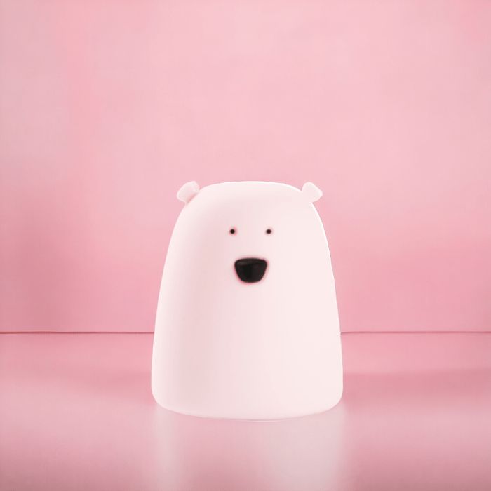 Miś Mały lampka silikonowa różowa - Rabbit & Friends