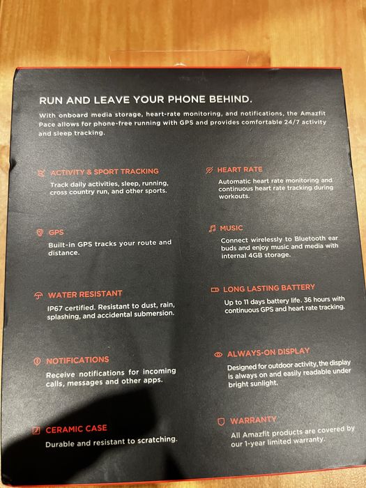 Smartwatch Amazfit Pace