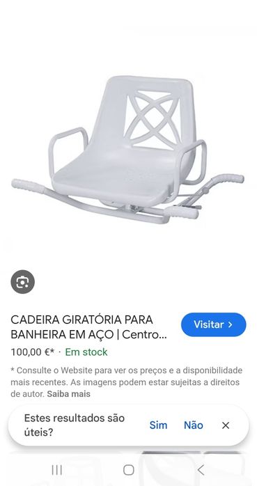 Cadeiras par banho para aplicar em banheira