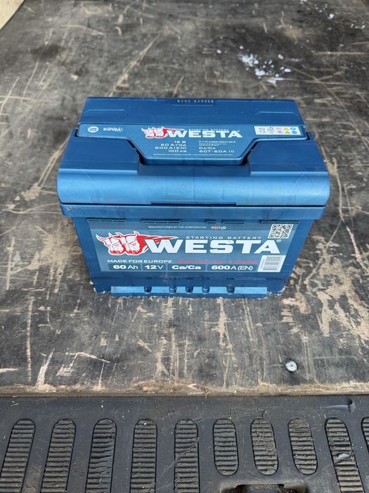 Акумулятор westa 60Ah 12v майже новий
