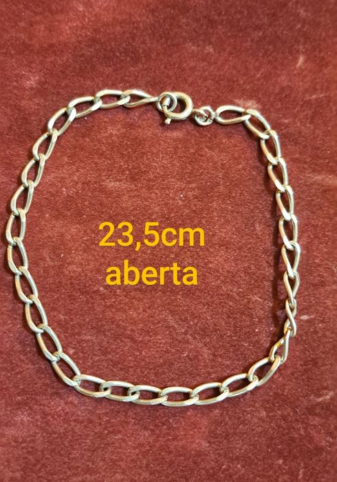 Pulseiras homem em prata contrastada.