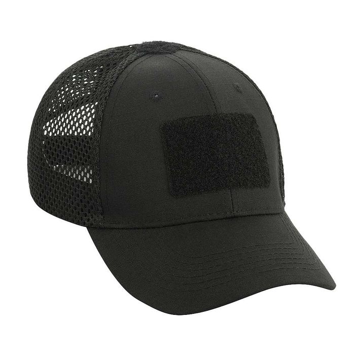 Czapka z daszkiem siatka na rzep Flex Rip-Stop Black