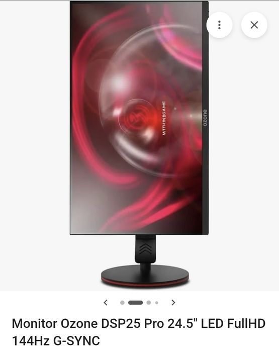 Monitor Ozone 24.5 Polegadas  1080p 144hz512004521554749444