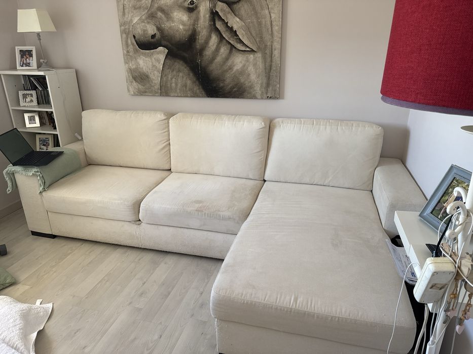 Sofa 3 lugares, com chaise longue e cama