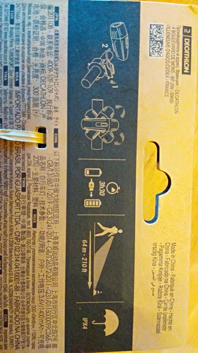lampka rowerowa z decathlonu Led Elops FL920 nowa