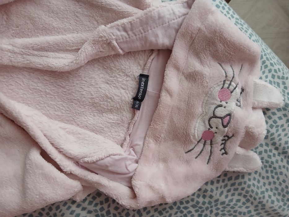 Robe para bebe rosa