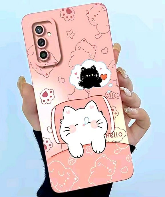 Чохол, Чехол, Samsung M52 5G дитячий бомпер накладка котик