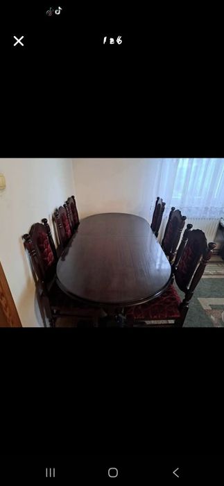 Stół dla 12 osób + 6 krzeseł