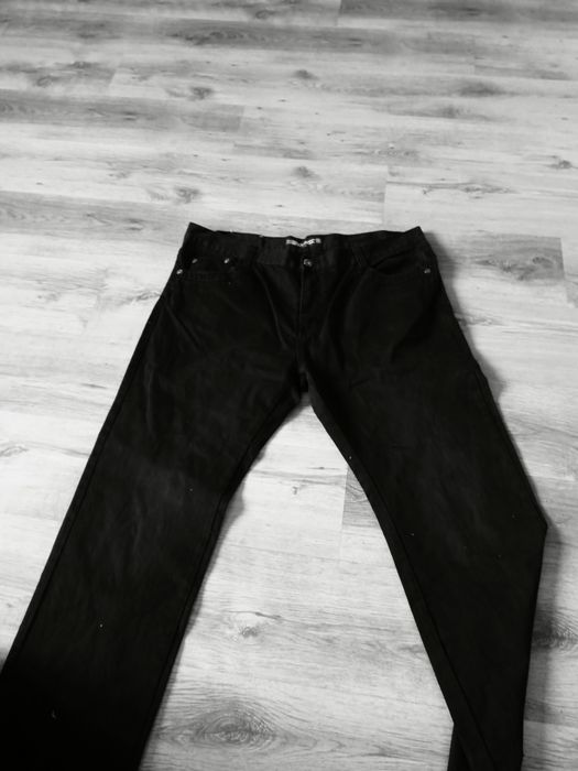 Spodnie czarne meskie jeans 3XL proste