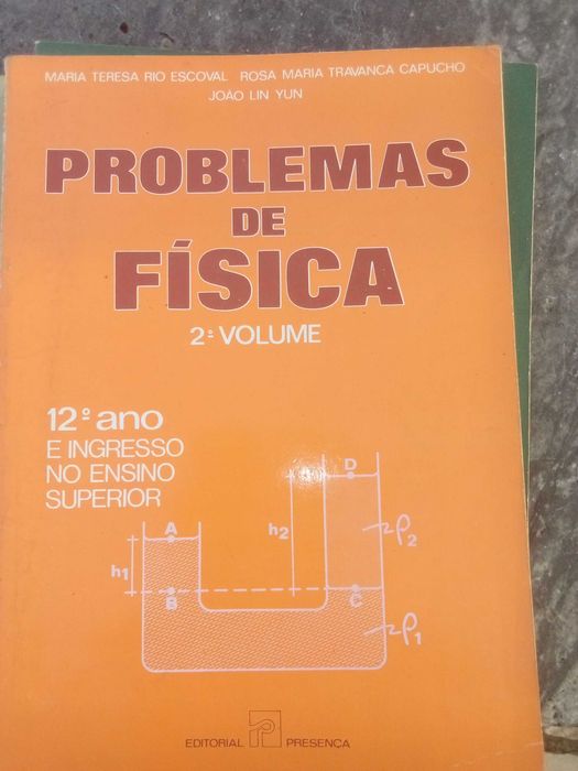 livros escolares de física e química