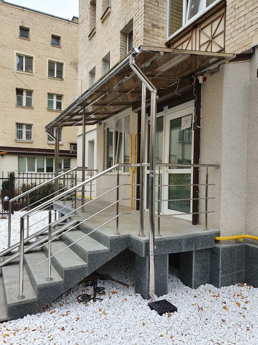Входные группы, Лестницы наружные, Козырьки, Перила, Пандусы