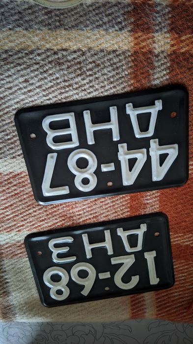 Ретро мото авто номера старых  50-90 годов