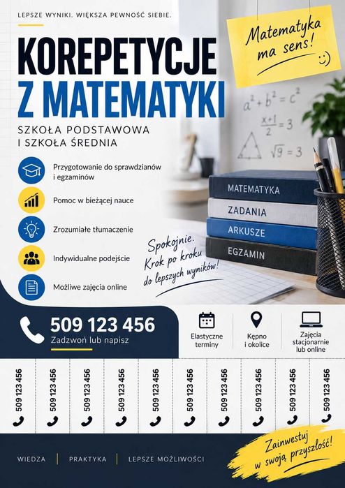 Projekt ogłoszenia A4 do wydruku – estetyczna grafika na tablicę