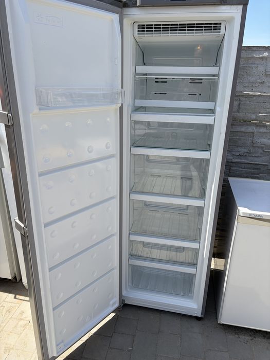 Piękna srebrna Zamrażarka MILDEA 186cm.A+++Gwarancja.Transport.Wysyłka