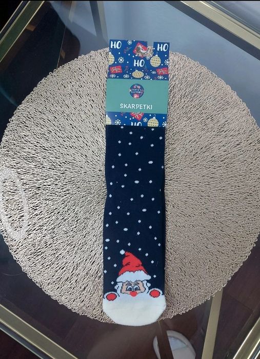 Skarpetki z Mikołajem bawełniane unisex rozmiar uniwersalny Empik