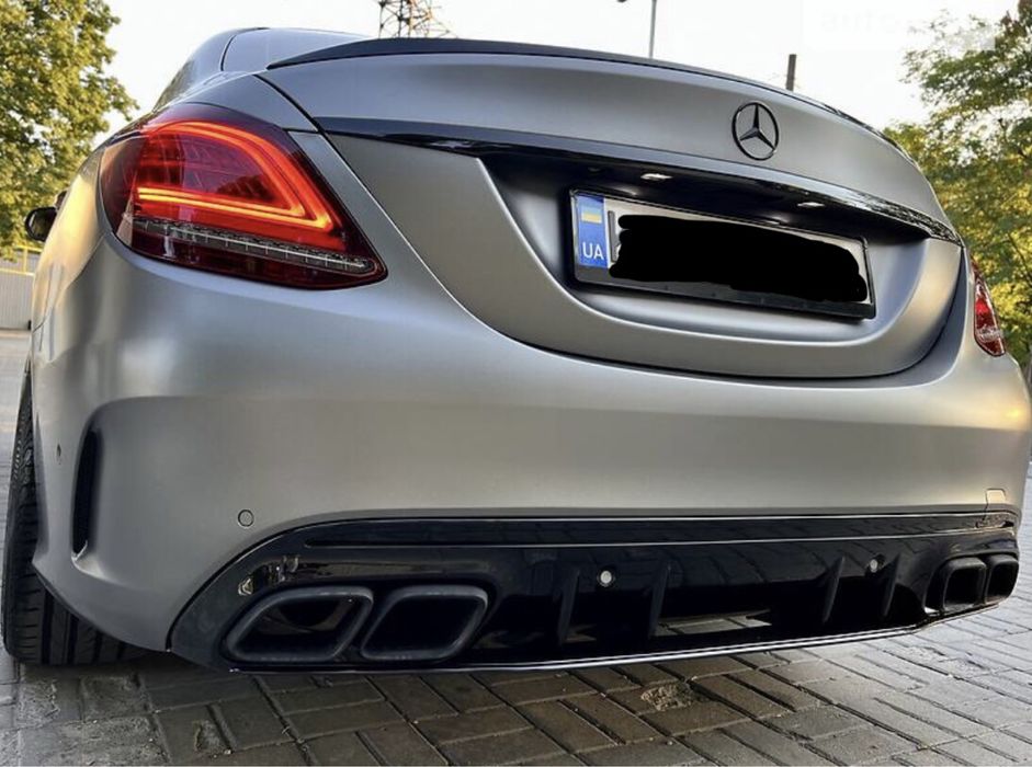 Бампер задний диффузор насадки Mercedes Benz W205 C63 AMG