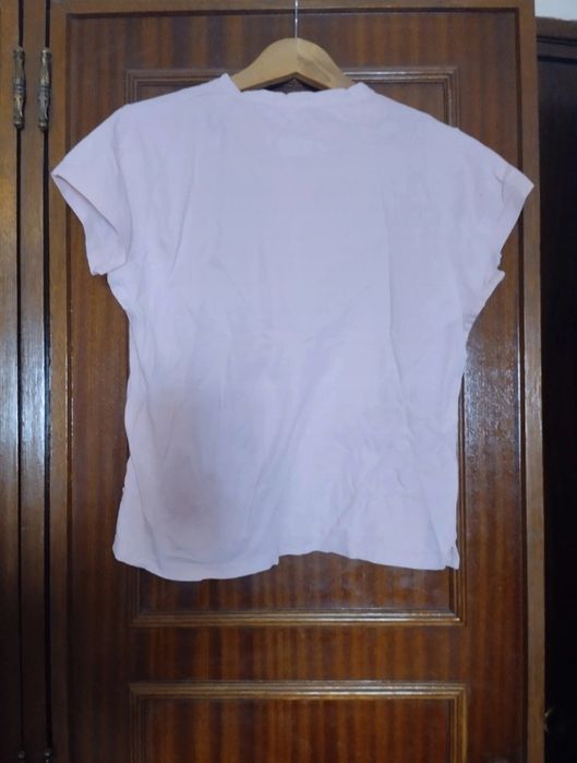 T-shirt rosa curta