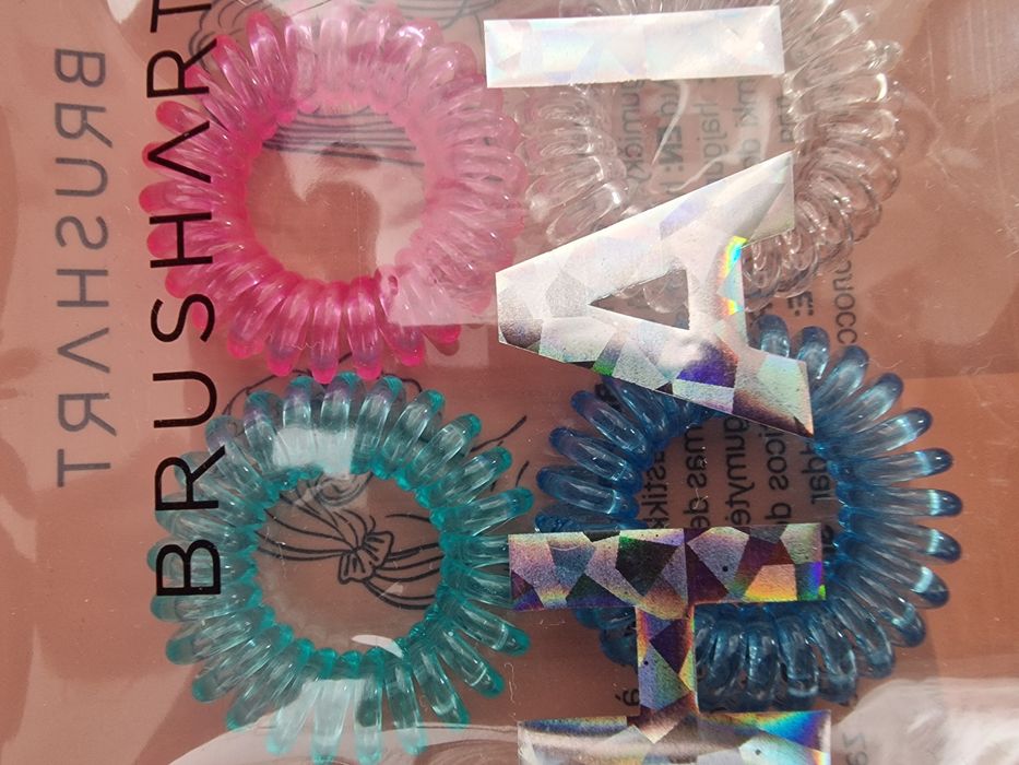 Gumki sprężynki do włosów 4 sztuki BrushArt