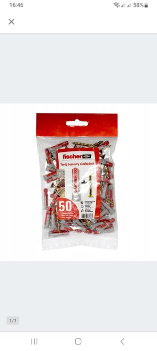 50szt kołki Fisher Duopower 6x30mm okazja!!!