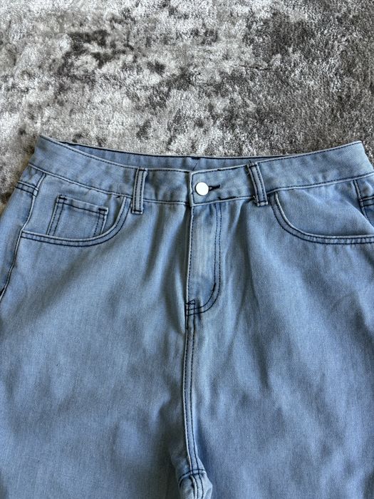 Calças de Ganga Baggy Azul-Claro