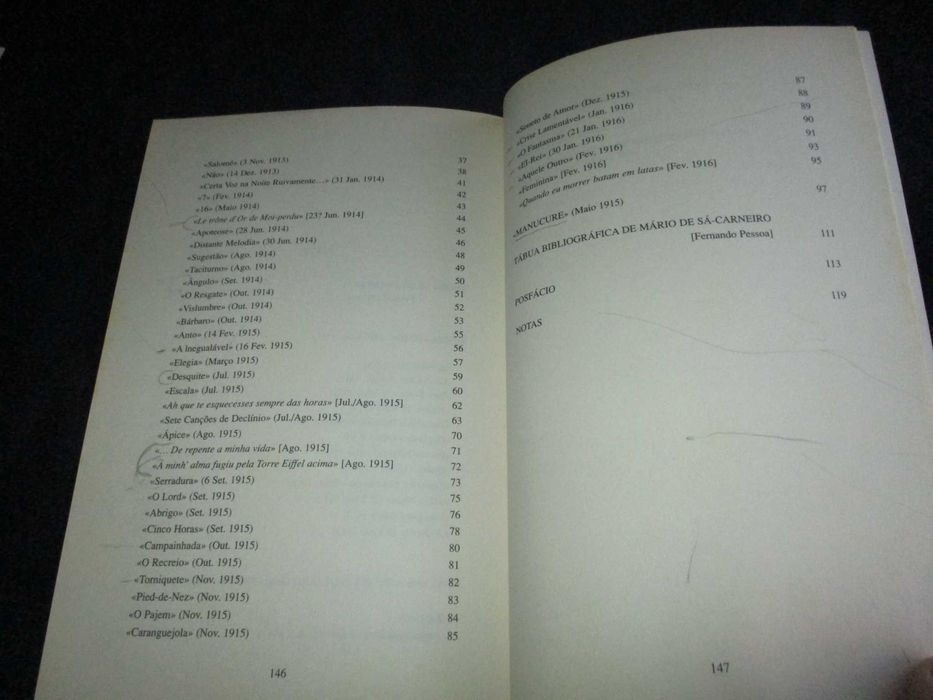 Livro Poemas Mário de Sá-Carneiro Relógio D'Água