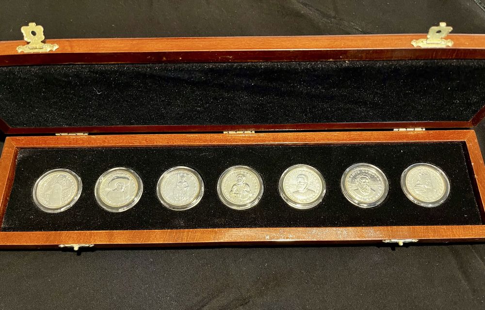 7 moedas em Prata do ECU 1993 a 1999