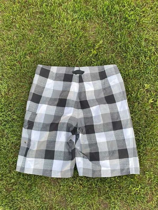 Spodenki męskie w kratę Vans czarny biały skate swim L 34 grey