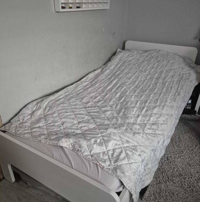 Łóżko białe ikea , 80x200 cm