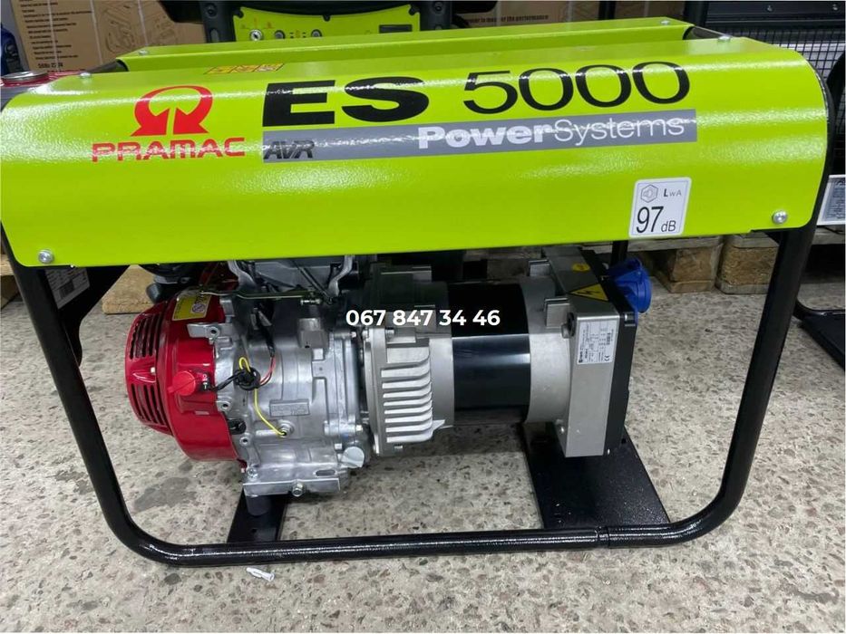 Генератор PRAMAC ES5000 AVR 4,6 kW бензин Италия двигатель HONDA