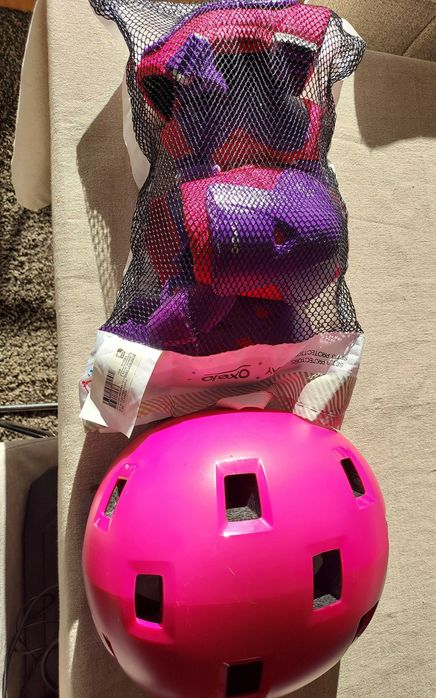 Kit de Patins e Acessórios em muito bom estado