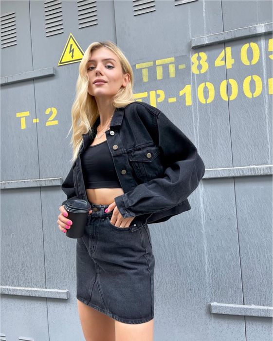 Чорна джинсова денімова міні-спідниця It‘s my denim