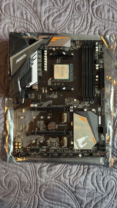 Płyta główna AM4 ATX | Gigabyte Aorus Elite B450 + Ryzen 5 2600