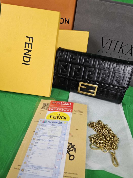 Komplet Torebka damska Fendi torba biznesowa nowość czarna kuferek