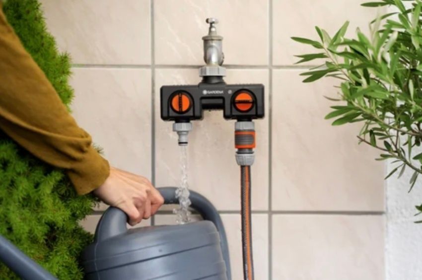 Ligação de duas vias torneira de exterior GARDENA