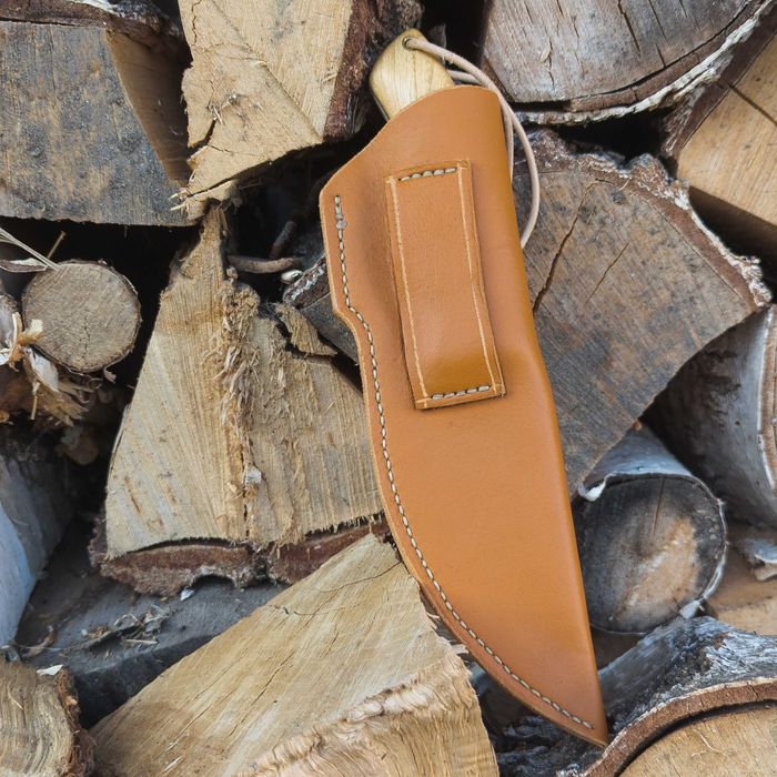 Nóż survivalowy bushcraft myśliwski custom knife D2 pochewka PKBlades