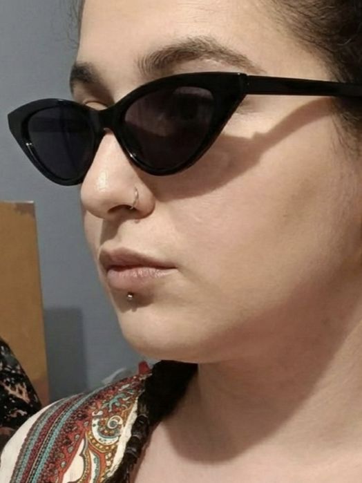 Okulary przeciwsłoneczne "Cat Eye" czarne