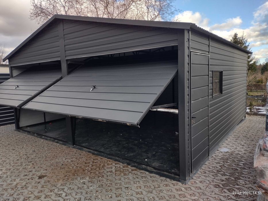Blaszak, GARAŻ blaszany 6x5, Wiata na auto -  PROMOCJA