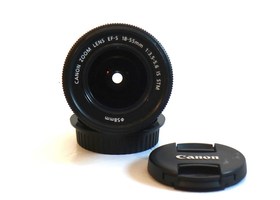 Lente Canon 18-55mm STM objetiva em bom estado