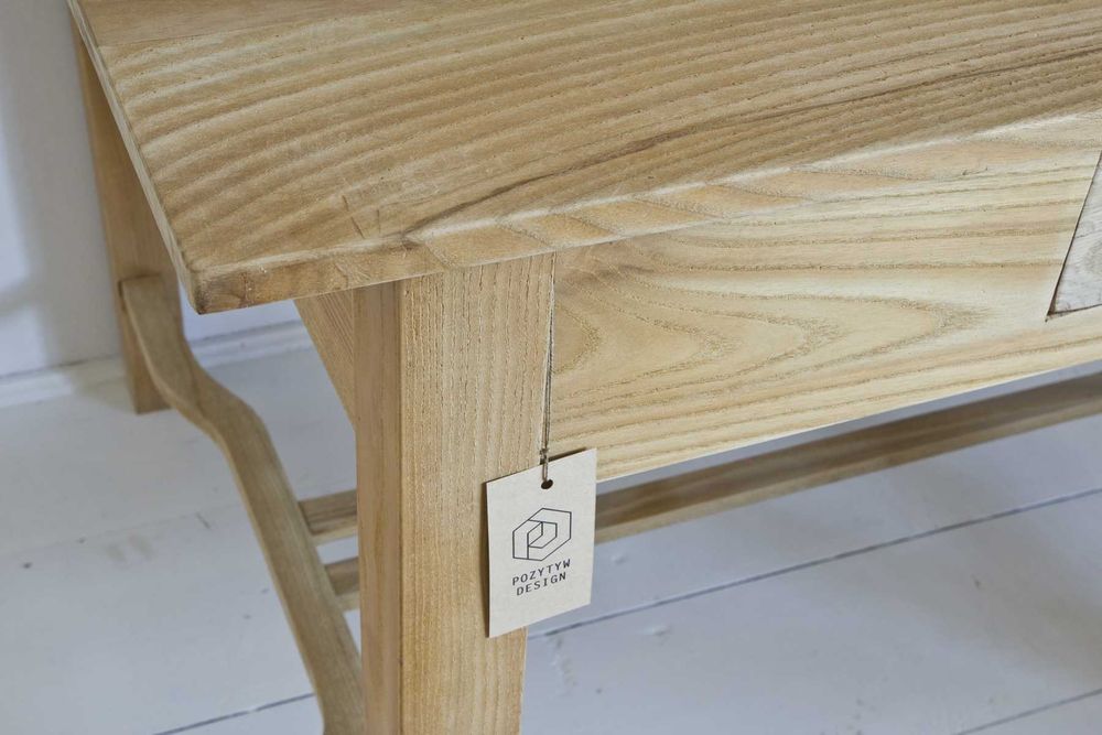 Stary stół biurko drewniane vintage retro styl skandynawski