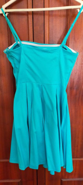 Vestido de Baile Curto Azul M Bershka