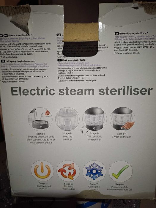 Sterylizator butelek dla dziecka