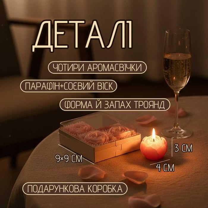 Соєві ароматизовані свічки квітки півонії ручної роботи набір подаруно