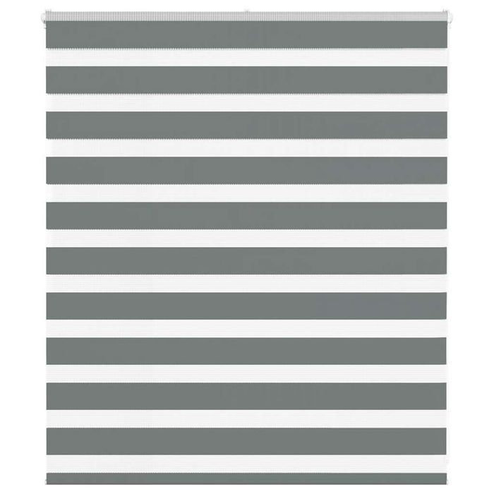 Vidaxl Roleta Zebra, Ciemnoszara, Szerokość Tkaniny 115,9Cm, Poliester