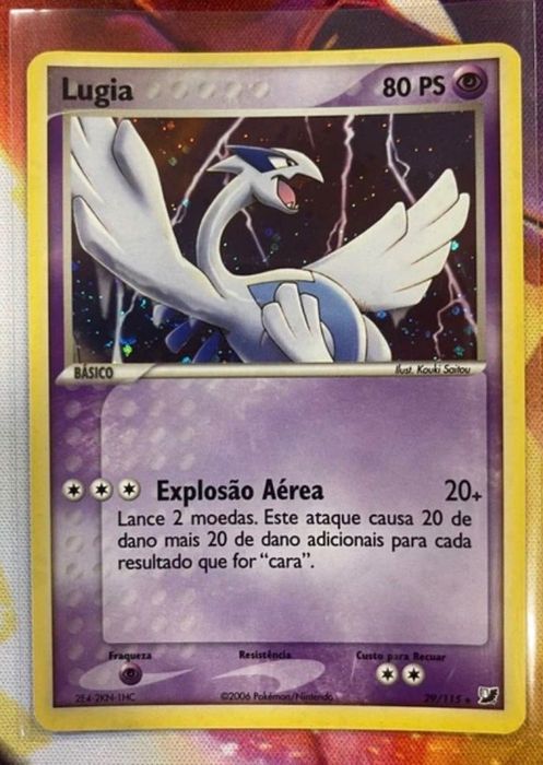 Lote de cartas Pokémon 2004/2006 em português