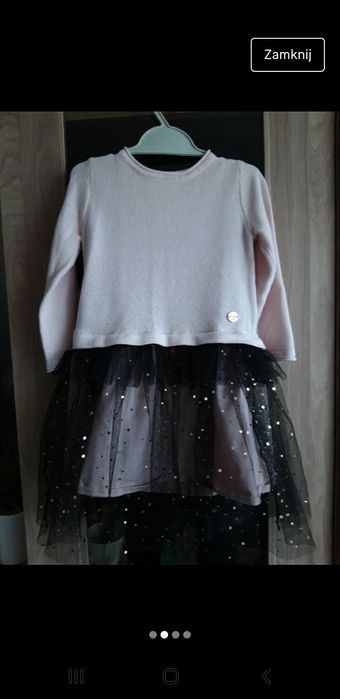 Sukienka i sweterek zestaw coccodrillo 86/92cm