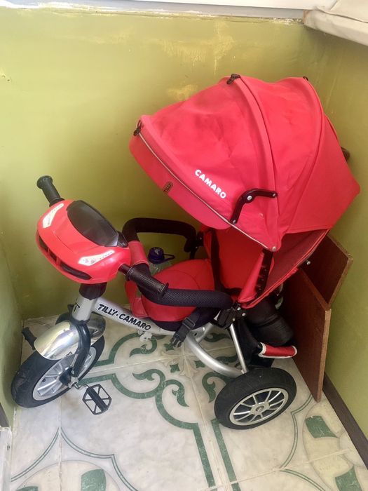 Детский велосипед с родительской ручкой