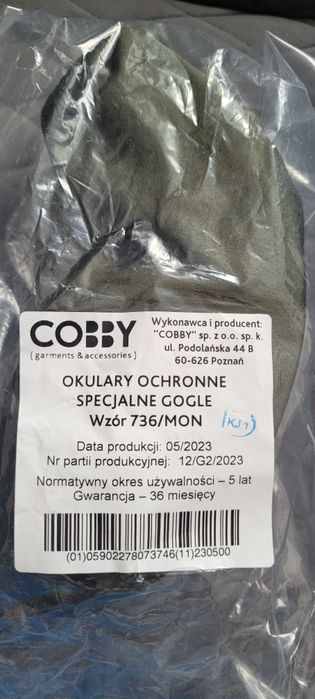 Okulary ochronne specjalne wzór 736/MON