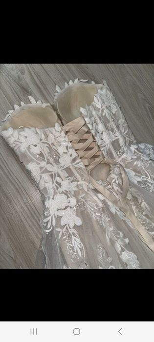 Suknia ślubna boho / glamour – rozmiar US 8