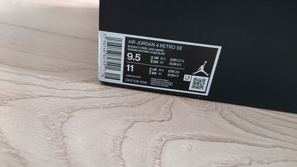 Air Jordan 4 Black Canvas