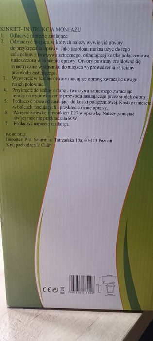 Lampa kinkiet zewnętrzny Saturn